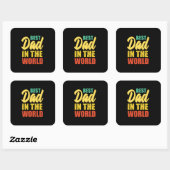 Father Gift | Beste vader ter wereld Vierkante Sticker (Vel)