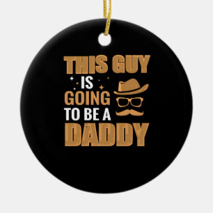 Father Gift Deze man wordt een papa Keramisch Ornament