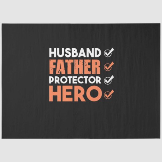 Father Gift | Husband Father Hero Tissuepapier (Voorkant)