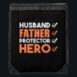 Father Gift | Husband Father Hero Trekkoord Rugzakje<br><div class="desc">Father Gift | Husband Father Hero</div>