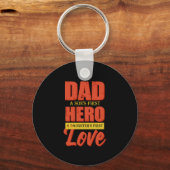 Father Gift | Pap Hero Love Sleutelhanger (Voorkant)