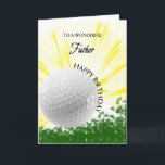 Father Golfer Birthday Card Kaart<br><div class="desc">Geef je golfliefhebbende vader een golfer kaart met een explosief golfthema! Een aangrijpende golfbal met de woorden "aan een geweldige vader".</div>