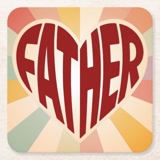 Father Heart Rays Onderzetter Set (Voorkant)
