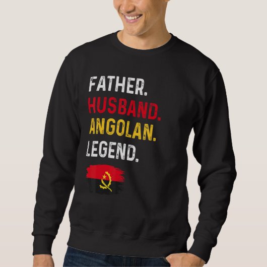 Father Husband Angolan Legend Proud Dad Angola Fla Trui (Voorkant)
