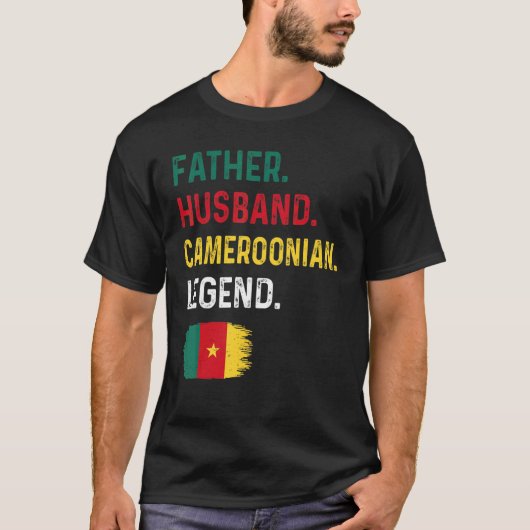Father Husband Cameroonian Legend Proud Dad Camero T-shirt (Voorkant)