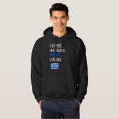 Father Husband Greek Legend Proud Dad Greece Flag Hoodie (Voorkant volledig)