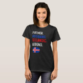 Father Husband Icelandic Legend Proud Dad Iceland T-shirt (Voorkant volledig)