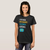 Father Husband Kazakh Legend Proud Dad Kazakhstan  T-shirt (Voorkant volledig)