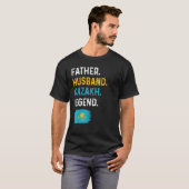 Father Husband Kazakh Legend Proud Dad Kazakhstan  T-shirt (Voorkant volledig)