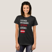Father Husband Latvian Legend Proud Dad Latvia Fla T-shirt (Voorkant volledig)