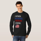 Father Husband Liberian Legend Proud Dad Liberia F T-shirt (Voorkant volledig)