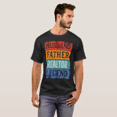 Father Husband REALTOR Legend Proud Dad Retro Pap T-shirt (Voorkant volledig)