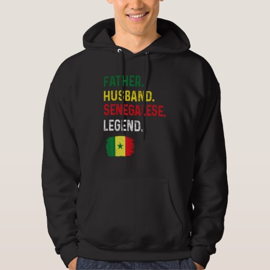Father Husband Senegalese Legend Proud Dad Senegal Hoodie (Voorkant)