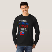 Father Husband Slovaks Legend Proud Dad Slovakia F T-shirt (Voorkant volledig)