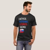 Father Husband Slovaks Legend Proud Dad Slovakia F T-shirt (Voorkant volledig)