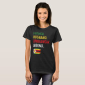 Father Husband Zimbabwean Legend Proud Dad Zimbabw T-shirt (Voorkant volledig)