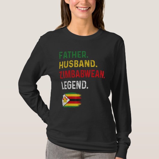 Father Husband Zimbabwean Legend Proud Dad Zimbabw T-shirt (Voorkant)