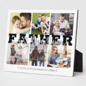FATHER I Love You 6 Photo Collage Black Gray 8x10 Fotoplaat (Zijkant)