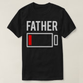 Father Low Battery Red  T-shirt (Design voorkant)