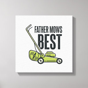Father Maait Best Vintage Grasmaaier Shirt Ontwerp Canvas Afdruk