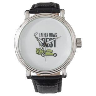 Father Maait Best Vintage Grasmaaier Shirt Ontwerp Horloge