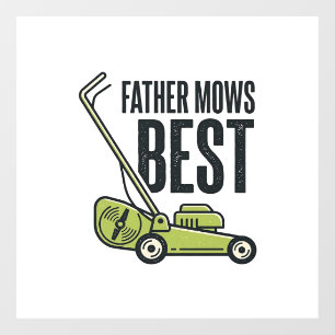 Father Maait Best Vintage Grasmaaier Shirt Ontwerp Raamsticker
