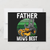 Father Mows Best Funny Riding Mower Retro Mowing D (Achterkant)