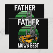 Father Mows Best Funny Riding Mower Retro Mowing D (Voorkant / Achterkant)