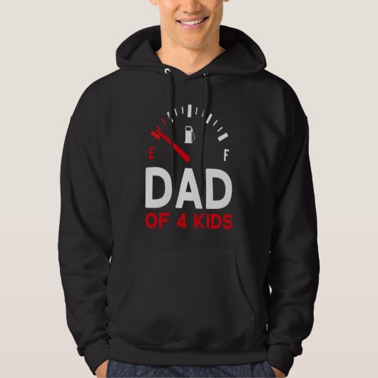 Father of 4 children Father's Day Dad Hoodie (Voorkant)