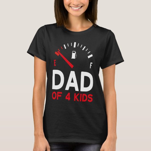 Father of 4 children Father's Day Dad T-shirt (Voorkant)