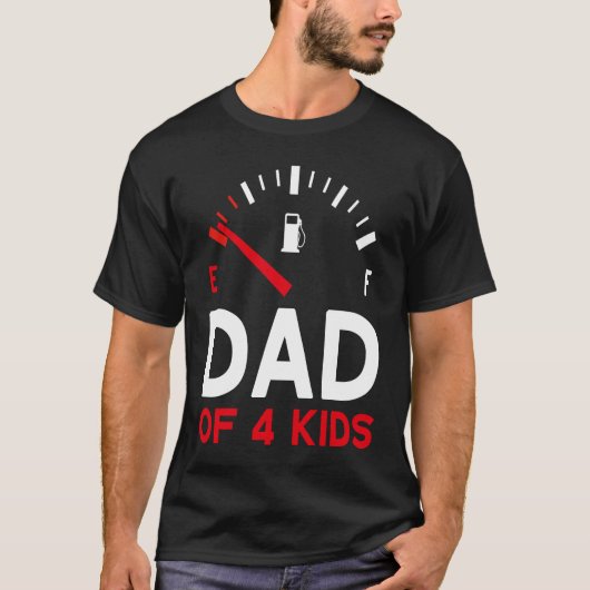 Father of 4 children Father's Day Dad T-shirt (Voorkant)