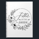 father of bride notitieboek<br><div class="desc">wedding ,  minimalist ,  typography,  elegant,  modern ,  floral ,  bridesmaid ,  eenvoudig ,  botanical ,  bridal shower</div>