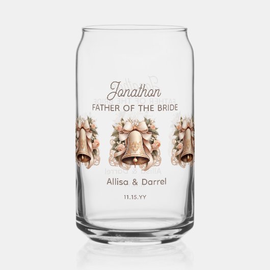 Father of Bride Soda Glass Blikvorm Glas (Voorkant)