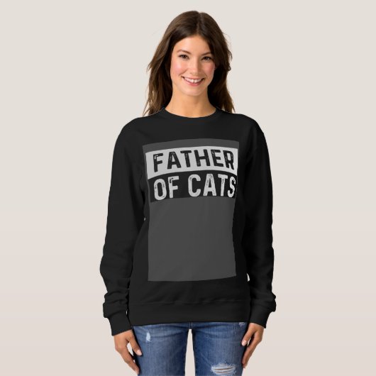 Father of Cats  Fluffy Animal Trui (Voorkant volledig)