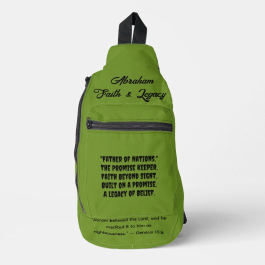 "Father of Nations" Biblical Faith Sling Bag (Voorkant)