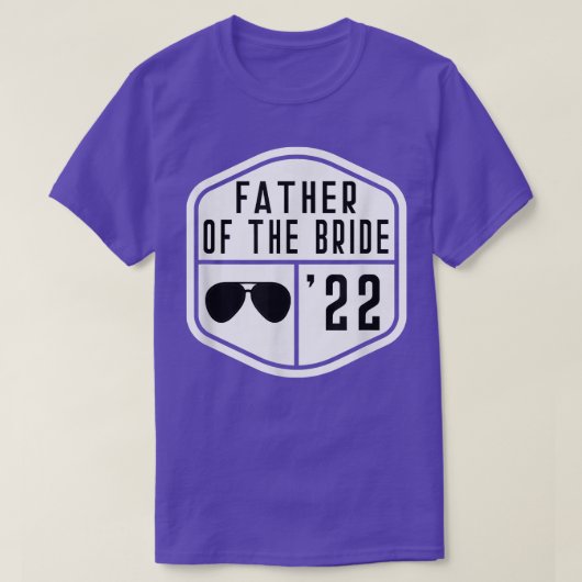 Father of the Bride Est 2022 Bachelor Wedding Dad  T-shirt (Design voorkant)