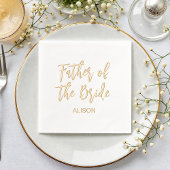 Father of the Bride Gold White Folie Servetten