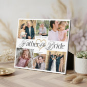 Father of the Bride Heart Then Now Photo Collage Fotoplaat