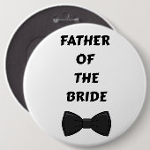 Father of the Bride  Ronde Button 6,0 Cm (Voorkant /achterkant)
