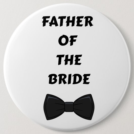 Father of the Bride  Ronde Button 6,0 Cm (Voorkant)