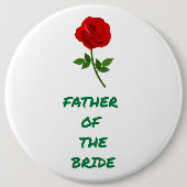 Father of the Bride Ronde Button 6,0 Cm (Voorkant)