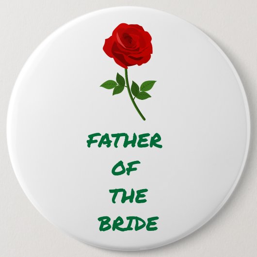 Father of the Bride Ronde Button 6,0 Cm (Voorkant)