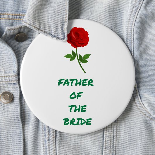 Father of the Bride Ronde Button 6,0 Cm (In situ)