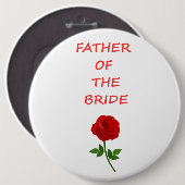 Father of the Bride Ronde Button 6,0 Cm (Voorkant /achterkant)