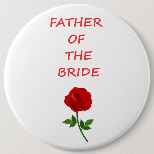 Father of the Bride Ronde Button 6,0 Cm (Voorkant)