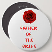 Father of the Bride Ronde Button 6,0 Cm (Voorkant /achterkant)