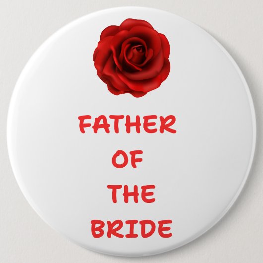 Father of the Bride Ronde Button 6,0 Cm (Voorkant)