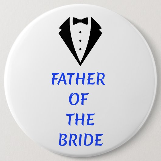 Father of the Bride Ronde Button 6,0 Cm (Voorkant)