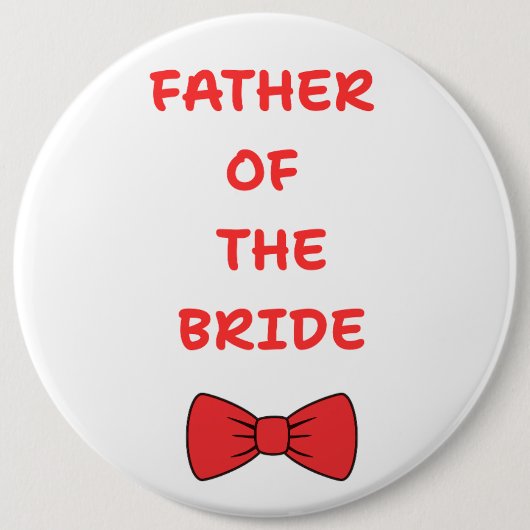Father of the Bride Ronde Button 6,0 Cm (Voorkant)