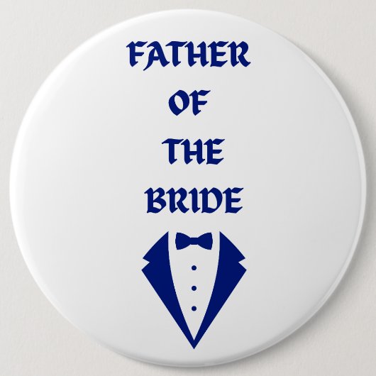 Father of the Bride Ronde Button 6,0 Cm (Voorkant)